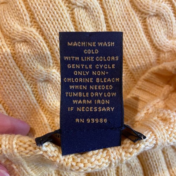 ✨🌼Brooks Brother Yellow Cable Knit Sweater ✨ - Picture 7 of 7